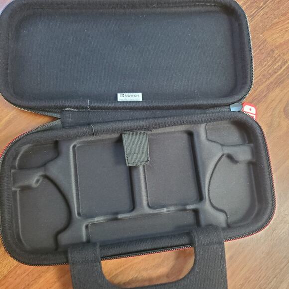 Nintendo Switch Black Case with Top Handle Full Zip Around Travel Stand - Picture 5 of 11